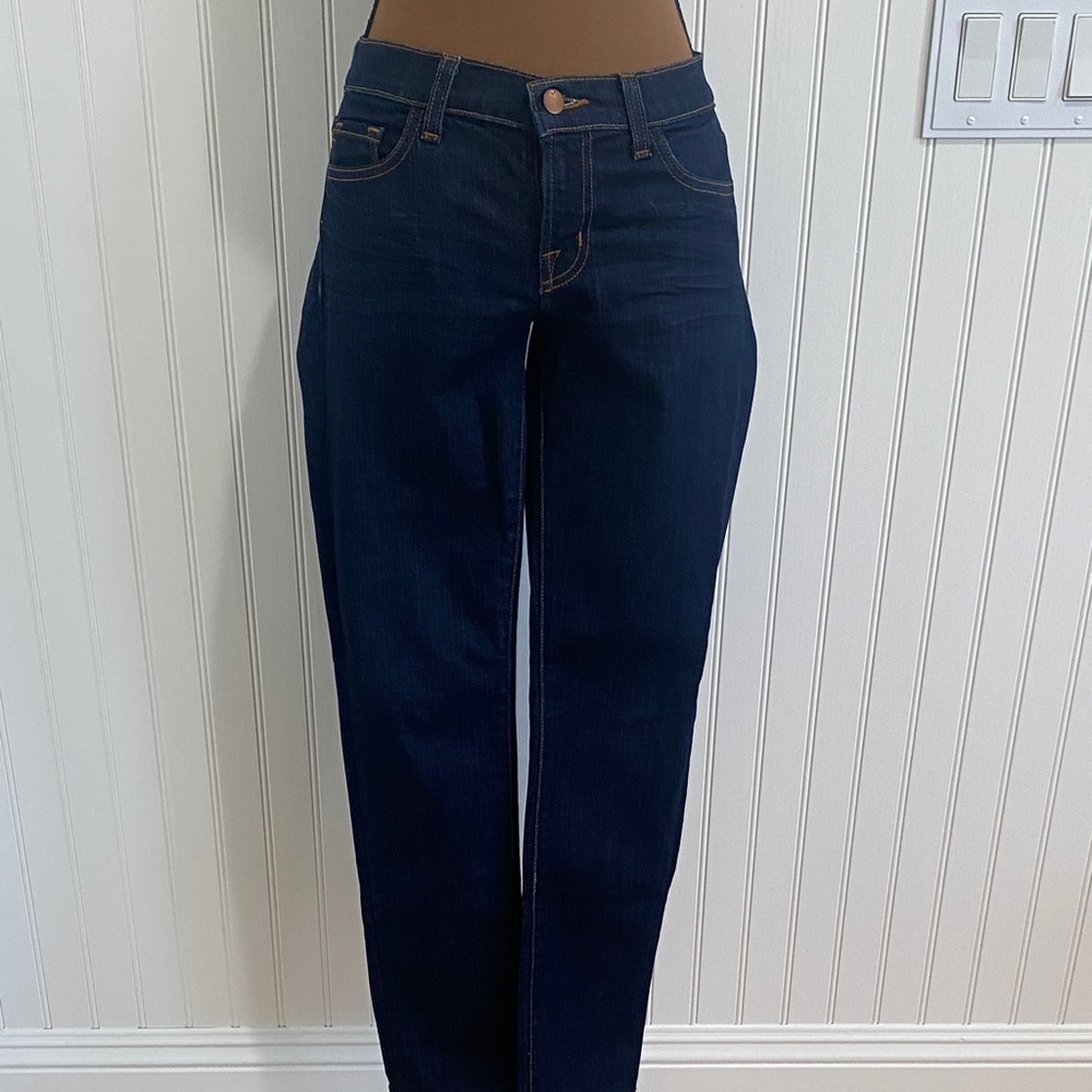 J Brand Dark Blue Straight Leg Jeans